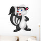 Cute skunk cartoon waving hand Wall Decal