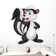 Cute skunk cartoon waving hand Wall Decal