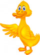 Cute duck cartoon waving Wall Decal