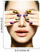 Manicure and Make-up. Nail art. Beauty Woman With Colorful Nails Wall Mural