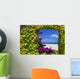 Natural Window With Petunias Wall Mural