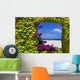Natural Window With Petunias Wall Mural