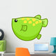 Green Fish Cute Cartoon Wall Decal
