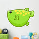 Green Fish Cute Cartoon Wall Decal