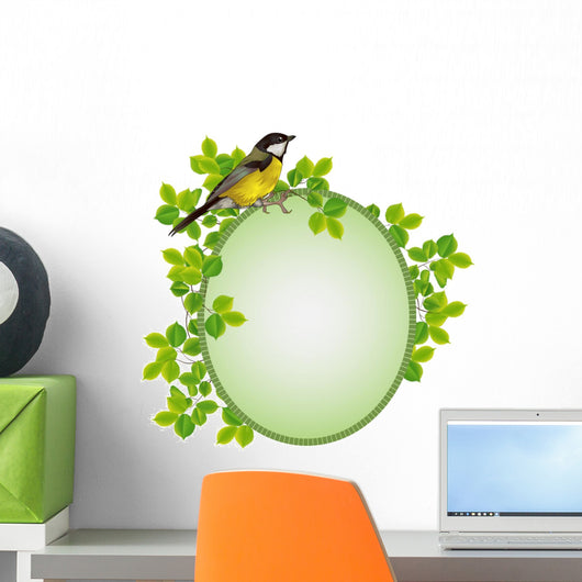 Beautiful Frame  Foliage Wall Decal