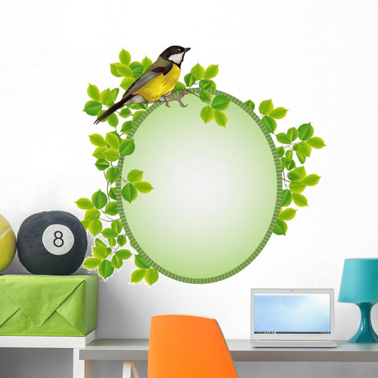Beautiful Frame  Foliage Wall Decal
