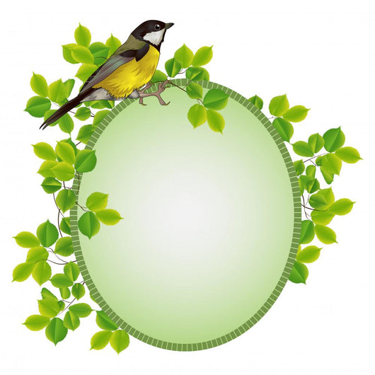 Beautiful Frame  Foliage Wall Decal