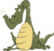 Green dragon. Cartoon Wall Decal