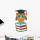Owl and Books - Graduation Wall Decal