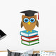 Owl and Books - Graduation Wall Decal