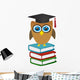Owl and Books - Graduation Wall Decal