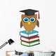 Owl and Books - Graduation Wall Decal