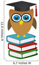 Owl and Books - Graduation Wall Decal