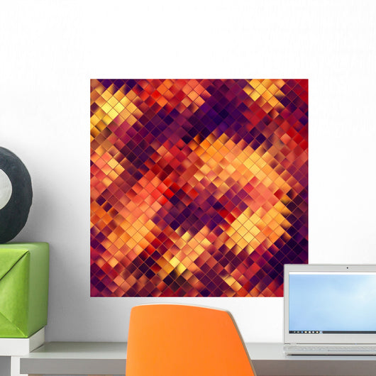 Mosaic orange abstract. EPS 10 Wall Mural