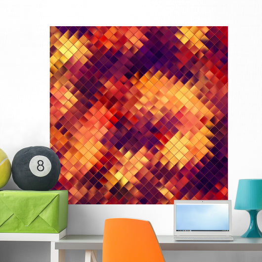 Mosaic orange abstract. EPS 10 Wall Mural