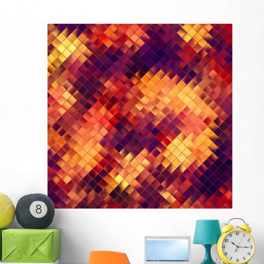 Mosaic orange abstract. EPS 10 Wall Mural