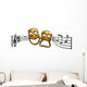 Iconic Comedy Tragedy Theatre Masks Wall Decal