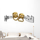 Iconic Comedy Tragedy Theatre Masks Wall Decal