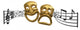 Iconic Comedy Tragedy Theatre Masks Wall Decal