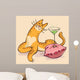 Cat with Glass Wall Mural