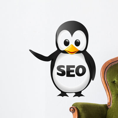 Seo Search Engine Optimization Wall Decal shown on a wall
