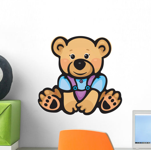 Vector of Cute Baby Bear Isolated. Wall Decal
