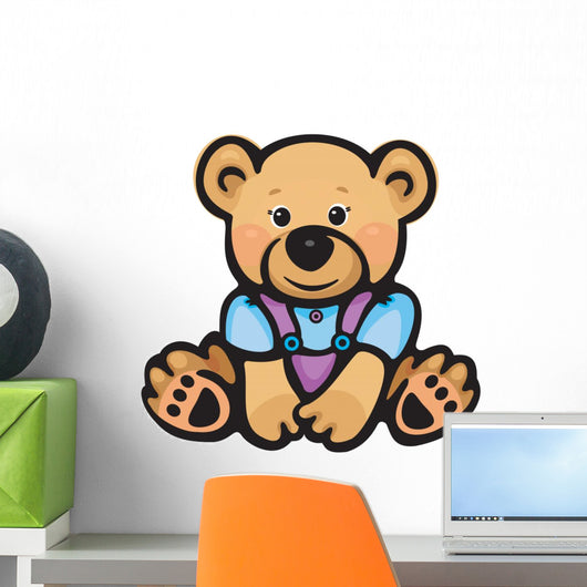 Vector of Cute Baby Bear Isolated. Wall Decal