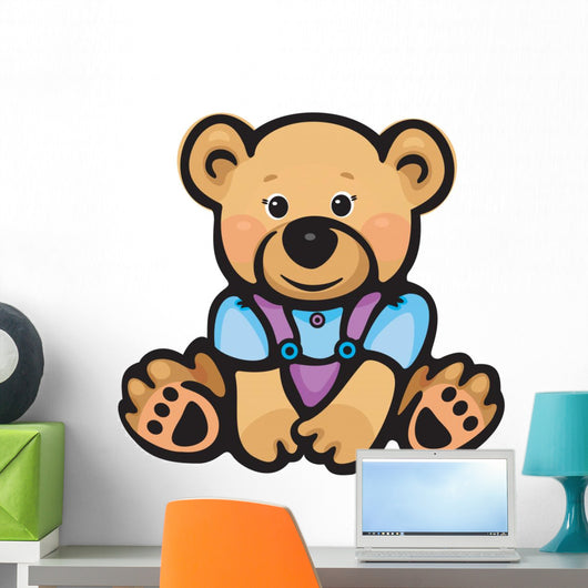 Vector of Cute Baby Bear Isolated. Wall Decal