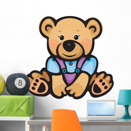 Vector of Cute Baby Bear Isolated. Wall Decal