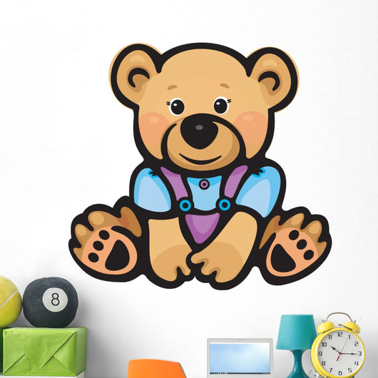 Vector of Cute Baby Bear Isolated. Wall Decal
