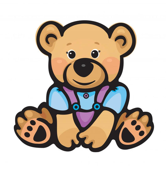 Vector of Cute Baby Bear Isolated. Wall Decal