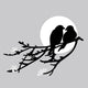 Two Birds Wall Decal