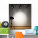 A vintage theater spotlight on a white background Wall Mural
