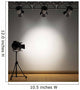 A vintage theater spotlight on a white background Wall Mural
