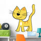 Yellow Cat Wall Decal