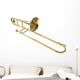 Three-Fourths Angled Trombone Wall Decal