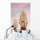 Tall Wooden Vintage Sailing Ships Wall Mural