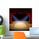 Theatre stage with red curtain Wall Mural