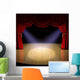 Theatre stage with red curtain Wall Mural