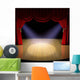Theatre stage with red curtain Wall Mural