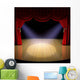 Theatre stage with red curtain Wall Mural