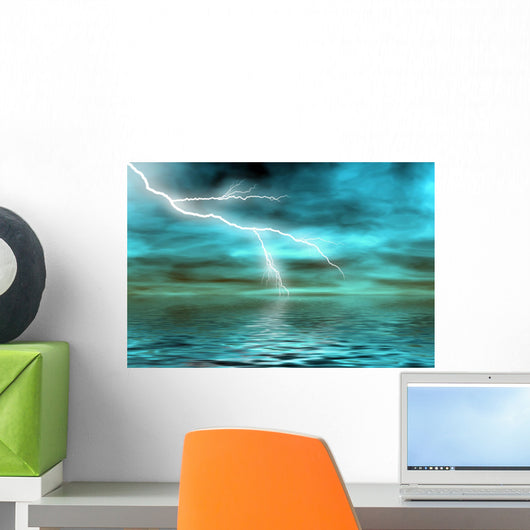 storm in the ocean Wall Mural