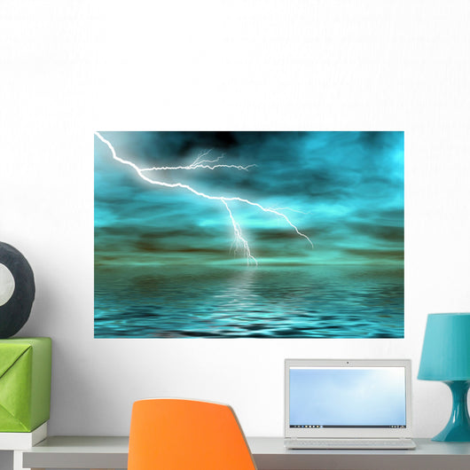 storm in the ocean Wall Mural