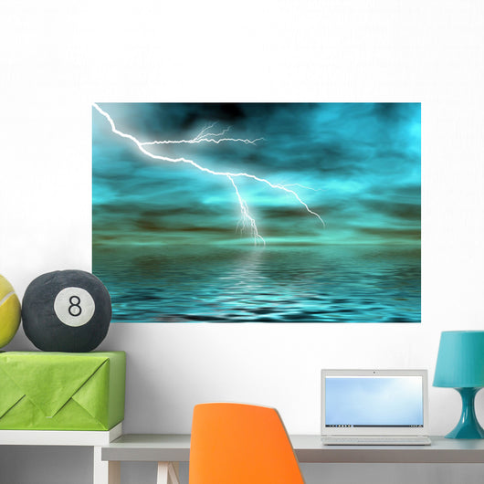 storm in the ocean Wall Mural