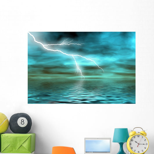 storm in the ocean Wall Mural