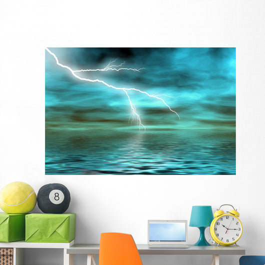 storm in the ocean Wall Mural