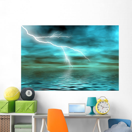 storm in the ocean Wall Mural