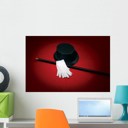 Top Hat White Gloves Wall Mural
