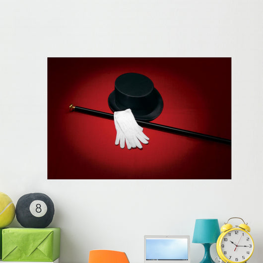 Top Hat White Gloves Wall Mural