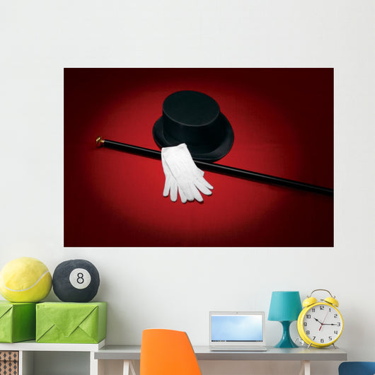 Top Hat White Gloves Wall Mural